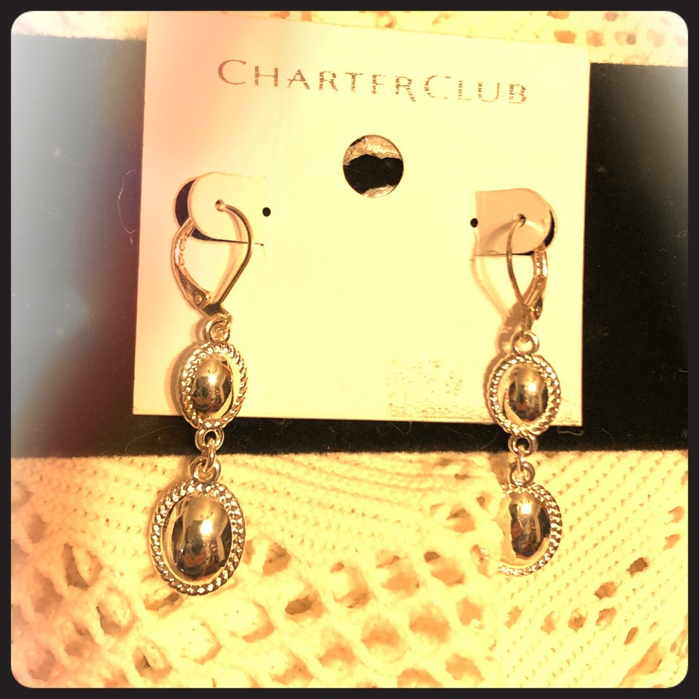 Silver tone earrings